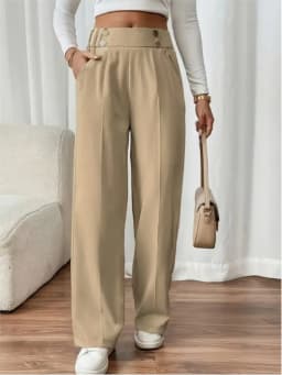 Women's Trousers Casual High-waisted Trousers Loose Temperament Versatile Office Female Straight Long Pants 2025