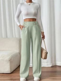 Women's Trousers Casual High-waisted Trousers Loose Temperament Versatile Office Female Straight Long Pants 2025