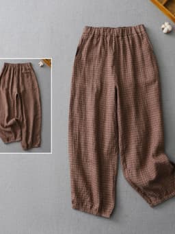Retro Japanese Sle High Waist Loose Cotton Linen Harem Pants Women's Spring Summer Casual Nine Point Carrot Pants