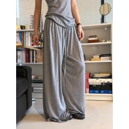 Summer Elastic Drawstring Wide-Leg Casual Pants, Loose And Drapey, Fresh Long Pants For Women