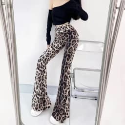 Sexy High Waist Striped Flare Pants Women Streetwear Print Tie Dye Slim Pantalones Vintage Lenggings Spodnie Aesthetic Trousers