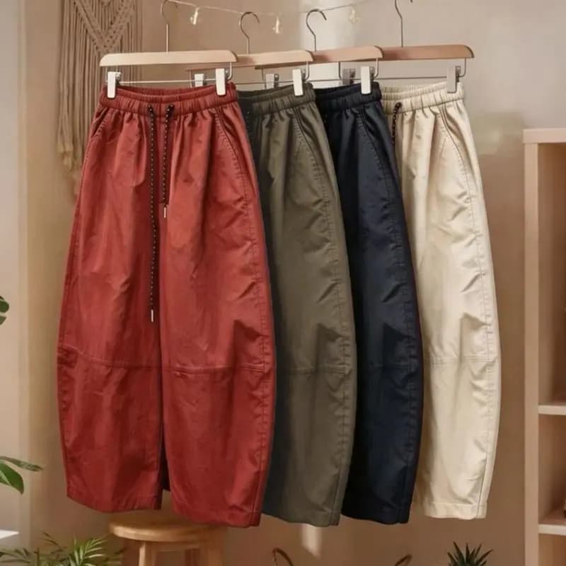 Korean Style High Waist Wide Leg Pants Women's Summer 2026 Loose Lazy Style Balloon Pants Versatile Fashionable Casual Trousers