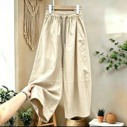 Korean Style High Waist Wide Leg Pants Women's Summer 2026 Loose Lazy Style Balloon Pants Versatile Fashionable Casual Trousers