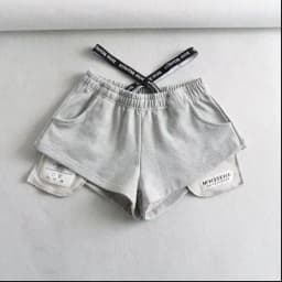 High Waist Black Sports Shorts Women's Casual Summer Loose Fit Wide Leg Pants Comfy Elastic Waist Hot Girl Style Korean Fashion