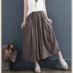 Retro Chinese Style Loose Cotton Linen Wide Leg Pants Women's Summer Double Layer Thin Casual Trousers Comfortable Loose Fit