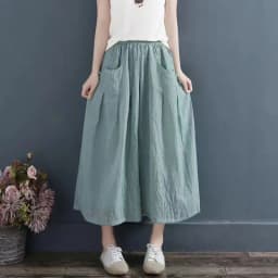 Retro Chinese Style Loose Cotton Linen Wide Leg Pants Women's Summer Double Layer Thin Casual Trousers Comfortable Loose Fit