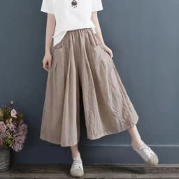 Retro Chinese Style Loose Cotton Linen Wide Leg Pants Women's Summer Double Layer Thin Casual Trousers Comfortable Loose Fit
