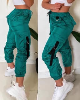 Cargo Pants Women Streetwear Autumn and Winter New Fashion Tight Versatile Casual Loose Waist Patch Pocket Trousers for Female