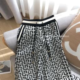 Vintage Knitting Wide Leg Women Spring Autumn Simplicity Office Lady Loose Straight Fashion All-match Temperament Casual Pants