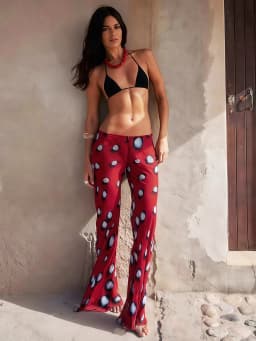 Weird Puss Trend Print Pants Women Casuals Simple Elastic Waist Fashion Midnight Street Clubwear Daily Chic Wide-Leg Bottoms