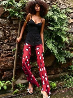 Weird Puss Trend Print Pants Women Casuals Simple Elastic Waist Fashion Midnight Street Clubwear Daily Chic Wide-Leg Bottoms