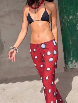 Weird Puss Trend Print Pants Women Casuals Simple Elastic Waist Fashion Midnight Street Clubwear Daily Chic Wide-Leg Bottoms