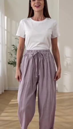 Cotton Linen Wide Leg Hallen Pants Women's Summer New Korean Style Artistic Chic Drawstring High Waist Casual Ankle-length Pants