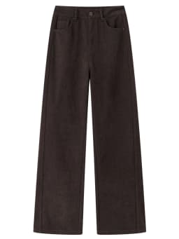 DUSHU 2025 Winter Women's High Waist Straight Wide Leg Pants - Office Casual Trousers with Stretch Fabric for Daily Comfort Wear