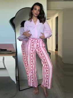 Casual Print Embroidery Pants Women High Waist Straight Hollow Out Trousers Female 2026 Spring Summer New Chic Cotton Streetwear