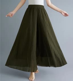 Johnature Ankle-length Pant Casual Loose Elastic Waist Multiple Color Wide Leg Pants 2026 New Clothes National Style Women Pants