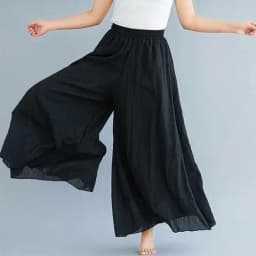 Johnature Ankle-length Pant Casual Loose Elastic Waist Multiple Color Wide Leg Pants 2026 New Clothes National Style Women Pants