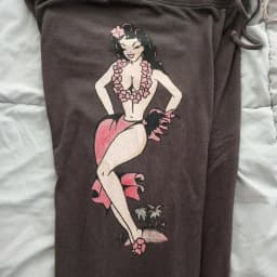 Y2K Brown Low Rise Casual Sweatpants Women Gothic Retro Cherry Blossom Graphic Print Elastic Waist Trousers Straight Leg Pants