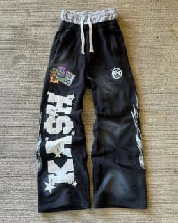 Y2K Brown Low Rise Casual Sweatpants Women Gothic Retro Cherry Blossom Graphic Print Elastic Waist Trousers Straight Leg Pants