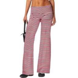 Casual Wide Leg Sweatpants for Women Fold Over Low Rise Flare Yoga Lounge Pants Back to School Clothes for Teen Girls Trousers