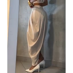 New High Waisted Loose Pleated Casual Pants Women Irregular Hem Comfortable Streetwear Fashion Solid Color Trousers