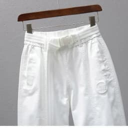 White Pants for Women with Elastic Waistband Loose and Casual Joggers Ankle-Length Leggings with Slimming Effect Harem Pants