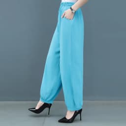 Loose Cotton Silk Wide Leg Lantern Pants for Middle-Aged And Elderly Women Casual Ethnic Style Square Dance Trousers 2025 New