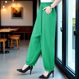 Loose Cotton Silk Wide Leg Lantern Pants for Middle-Aged And Elderly Women Casual Ethnic Style Square Dance Trousers 2025 New