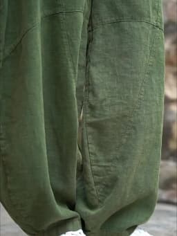 Elegant Women's Cotton Linen Baggy Cargo Pants Vintage Elastic Waist Yoga Trousers Loose Casual Long Wide Leg Oversize Clothes