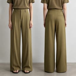 Amii Wide Pants Woman 2026 Autumn New Pleated Breathable Casual Trousers Loose Versatile Middle-aged Women's Clothing 12623019