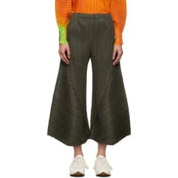 Miyake Pleated Wide Leg Pants Loose Pleats Ankle-Length Pants Women Summer