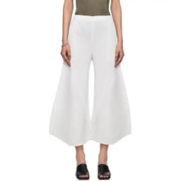 Miyake Pleated Wide Leg Pants Loose Pleats Ankle-Length Pants Women Summer