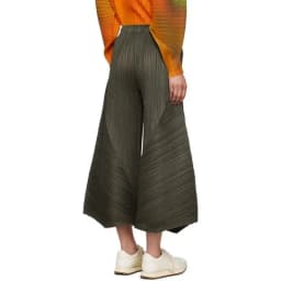 Miyake Pleated Wide Leg Pants Loose Pleats Ankle-Length Pants Women Summer