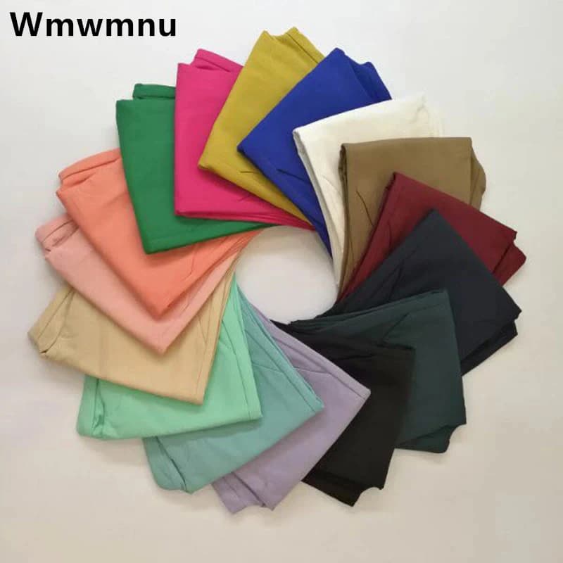 Women's Ol Pencil Ankle-length Pants Oversized 4xl Slim Candy Colors Pantalones Summer Mid Waist 90cm Trousers Suits Spodnie
