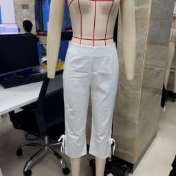Low Waist Capri Pants Women Summer Casual Solid Color Split Side Tie-up Hem Skinny Going Out Cropped Pants Y2K Streetwear