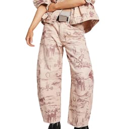 Men Women Retro Gothic High Waist Y2k Baggy Black Harajuku Hip Hop Pattern Sickle-shaped Wide-leg Pants Wide Leg Python Capris