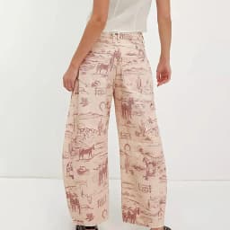 Men Women Retro Gothic High Waist Y2k Baggy Black Harajuku Hip Hop Pattern Sickle-shaped Wide-leg Pants Wide Leg Python Capris