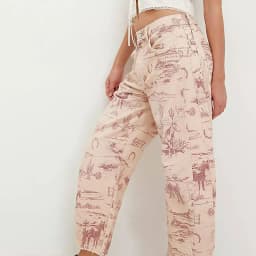 Men Women Retro Gothic High Waist Y2k Baggy Black Harajuku Hip Hop Pattern Sickle-shaped Wide-leg Pants Wide Leg Python Capris