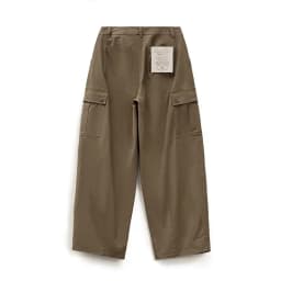 Maden Women’s Retro Workwear Cargo Pants Loose Wide-Leg Multi-Pocket High Waist Twill Cotton Trousers for Spring Autumn