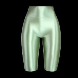 MJINM High Waist Glossy Smooth Knee-Length Tights Women's Fitness Running Sportswear Beach Pants Board Sports Leggings Sweatpant