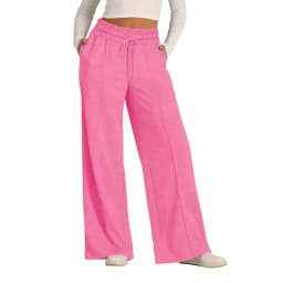 Womens Wide Leg Sweatpants High Waisted Baggy Flared Pants Drawstring Athletic Joggers Casual Daily Wear Loose Yoga Sports Pants