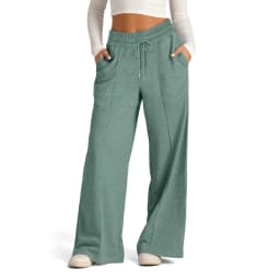 Womens Wide Leg Sweatpants High Waisted Baggy Flared Pants Drawstring Athletic Joggers Casual Daily Wear Loose Yoga Sports Pants