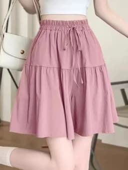 Casual American Style Sporty  Skirt Pants Women's Loose Fit Summer New Arrival Five-Quarter Length Thinming Trousers