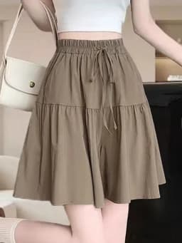 Casual American Style Sporty  Skirt Pants Women's Loose Fit Summer New Arrival Five-Quarter Length Thinming Trousers