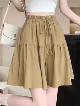 Casual American Style Sporty  Skirt Pants Women's Loose Fit Summer New Arrival Five-Quarter Length Thinming Trousers