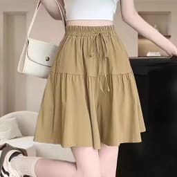 Casual American Style Sporty  Skirt Pants Women's Loose Fit Summer New Arrival Five-Quarter Length Thinming Trousers