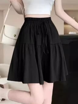 Casual American Style Sporty  Skirt Pants Women's Loose Fit Summer New Arrival Five-Quarter Length Thinming Trousers