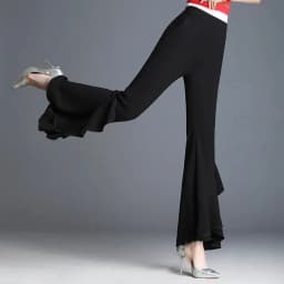 Summer High-Waisted Chiffon Trumpet Trousers Casual Elastic Waist Boot Cut  Pants Cool And Comfortable Female Flare Pants WA176