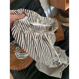 Trendy Striped Wide Leg Pants Women's Slim Fit High Waist Drapey Straight Loose Casual Summer Trousers Comfortable Lazy Pants