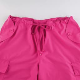 Streetwear Parachute Hot Pink Cargo Pants Hip Hop Techwear High Waist Jogger Pants Women Baggy Casual Korean Punk Trousers